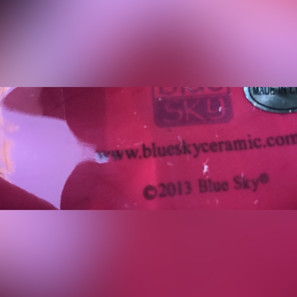 NWOT - Vintage - Rare - Blue Sky Ceramics- Coloful Pears Design - - Picture 5 of 5